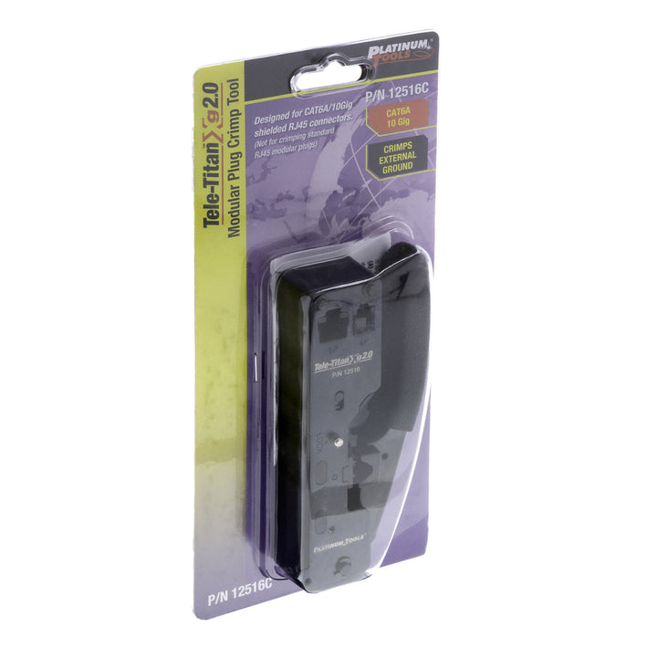 Platinum Tools 12516C Tele-TitanXg 2.0 Crimp Tool for Modular RJ45 CAT6A Connectors