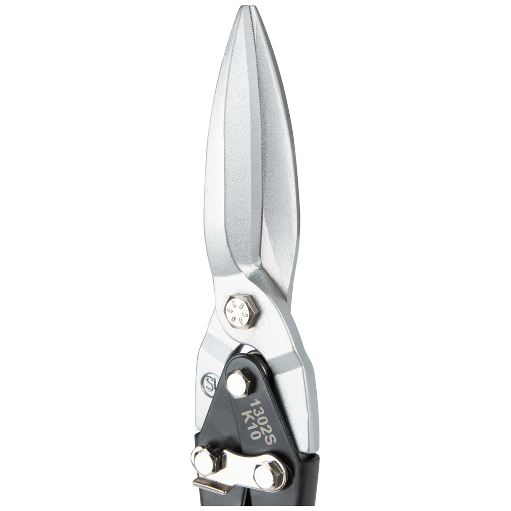 Klein Tools 1302S Long Cut Aviation Snips, Straight