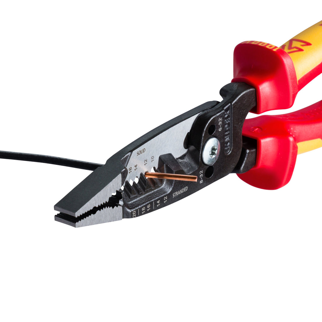 Knipex 13 78 8 SBA 8" Forged Wire Stripper 20-10 AWG, 1000V Insulated