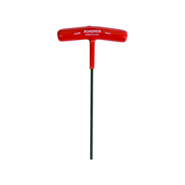 Bondhus 15256 3 mm Hex T-Handle 6 inch Length with ProGuard Finish, 2 Piece