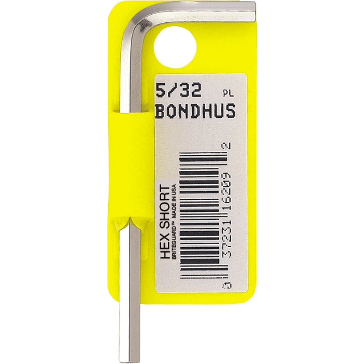 Bondhus 16260 4mm x 68mm Hex Tip Key L-Wrench with BriteGuard Finish, Tagged and Barcoded, Short Arm, 10 Pack