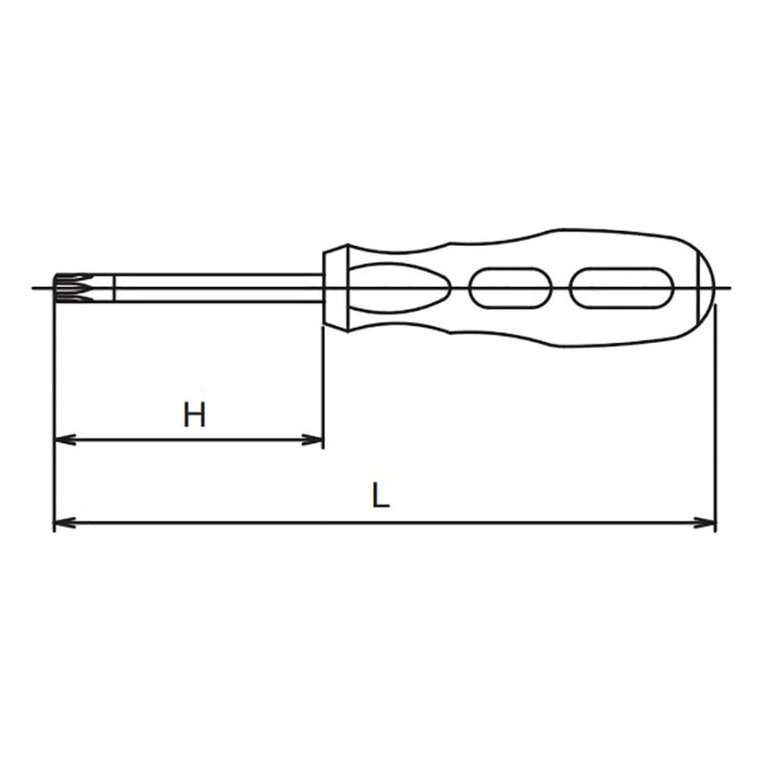 Ko-ken 168T-10IP(40) TorxPlus 10IP Screwdriver - Length 110mm