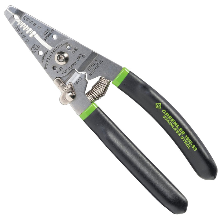 Greenlee Hand Tools Stainless Steel Wire Stripper Pro (1956-SS), 6-14AWG