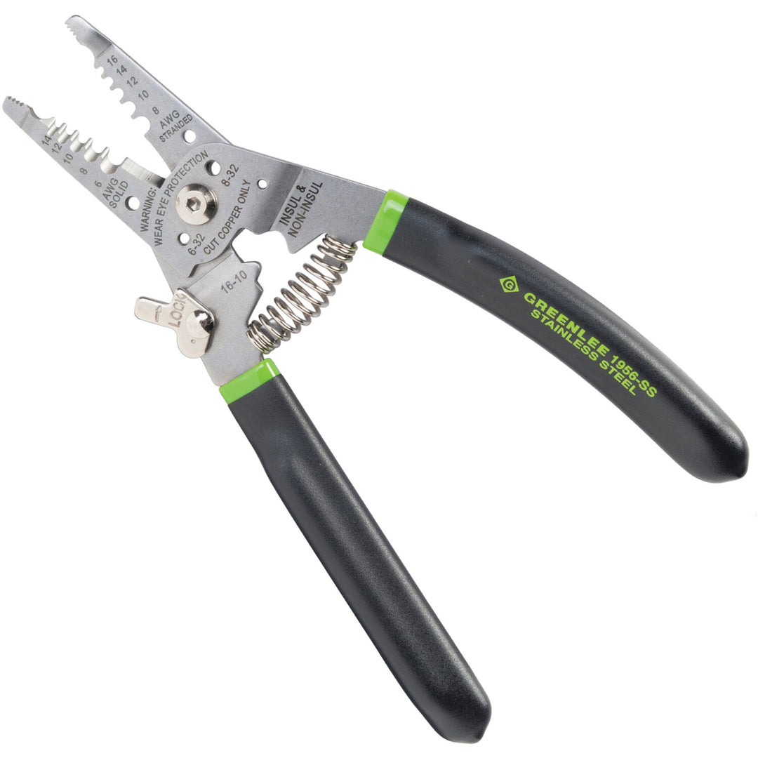 Greenlee Hand Tools Stainless Steel Wire Stripper Pro (1956-SS), 6-14AWG