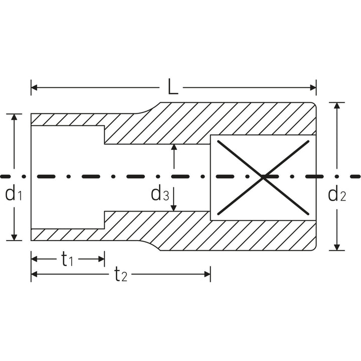 Stahlwille 03012028 50aPSP 1/2" Socket Spline-drive, SP14