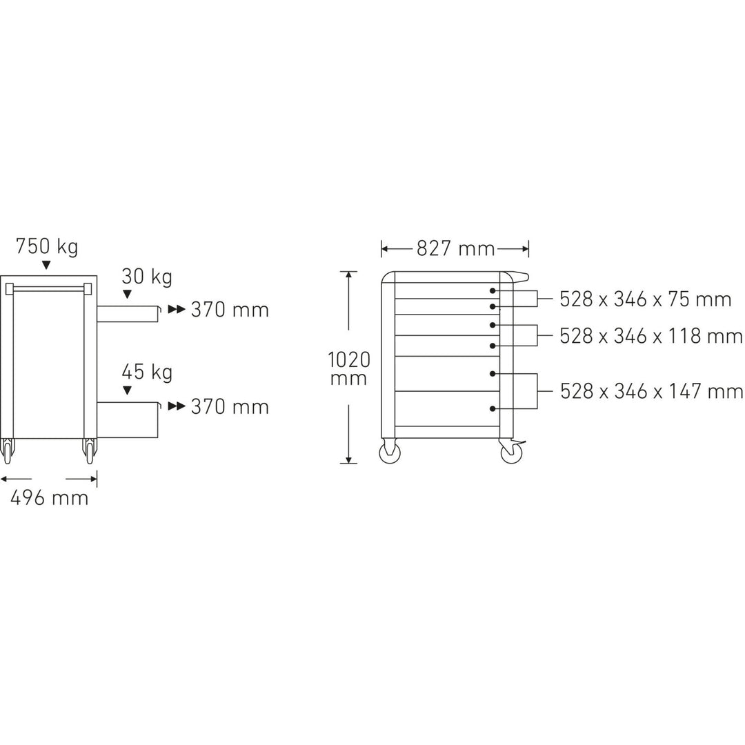 Stahlwille 81200160 Tool trolley