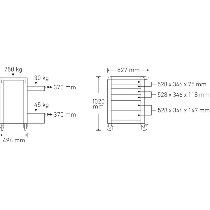 Stahlwille 81200161 Tool trolley