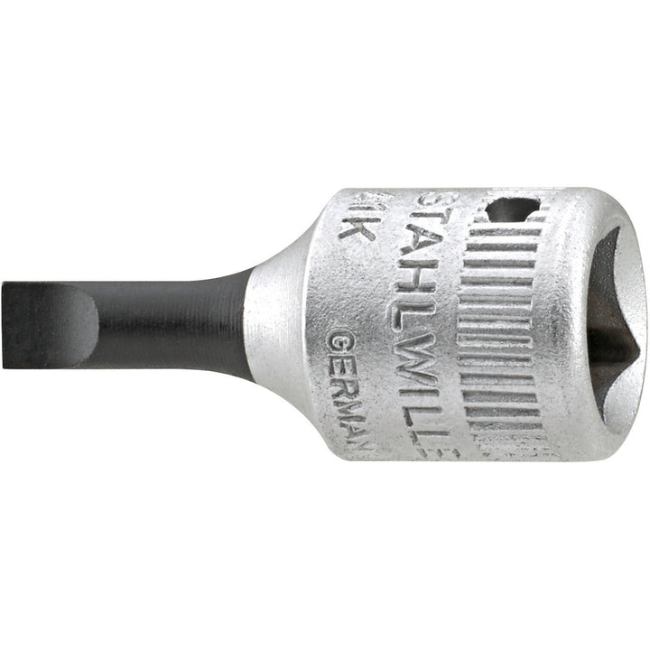 Stahlwille 01280006 41K Slotted Socket, 0.6 x 3.5 mm 1/4 inch Drive