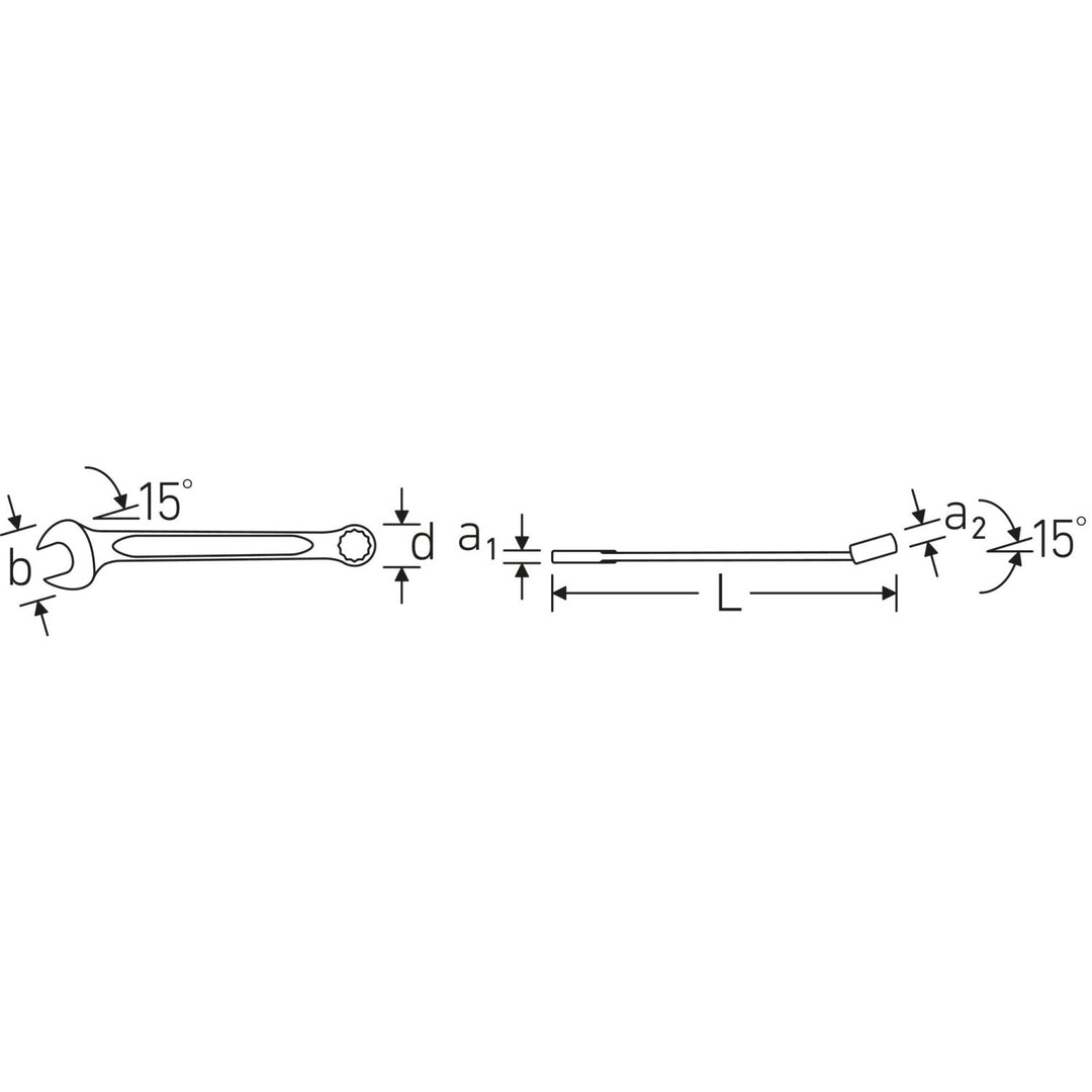 Stahlwille 40487070 13a Combination Spanner, 1 7/8"