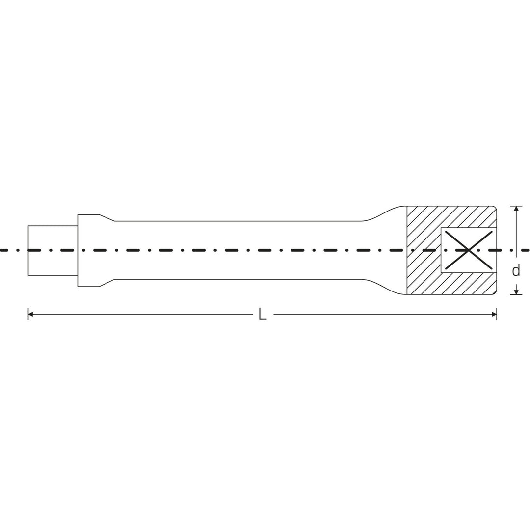 Stahlwille 12010003 427 Extension, 3/8" - 240 mm