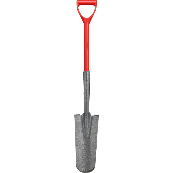 Corona SS 62130 Closed-Back Drain Spade Shovel, 14-Gauge, 27 in. Solid-Core Fiberglass D-Grip Handle