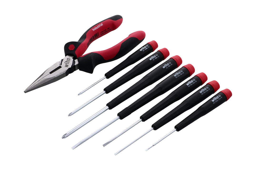 Wiha 26190 8 Piece Precision Screwdriver and Pliers Set