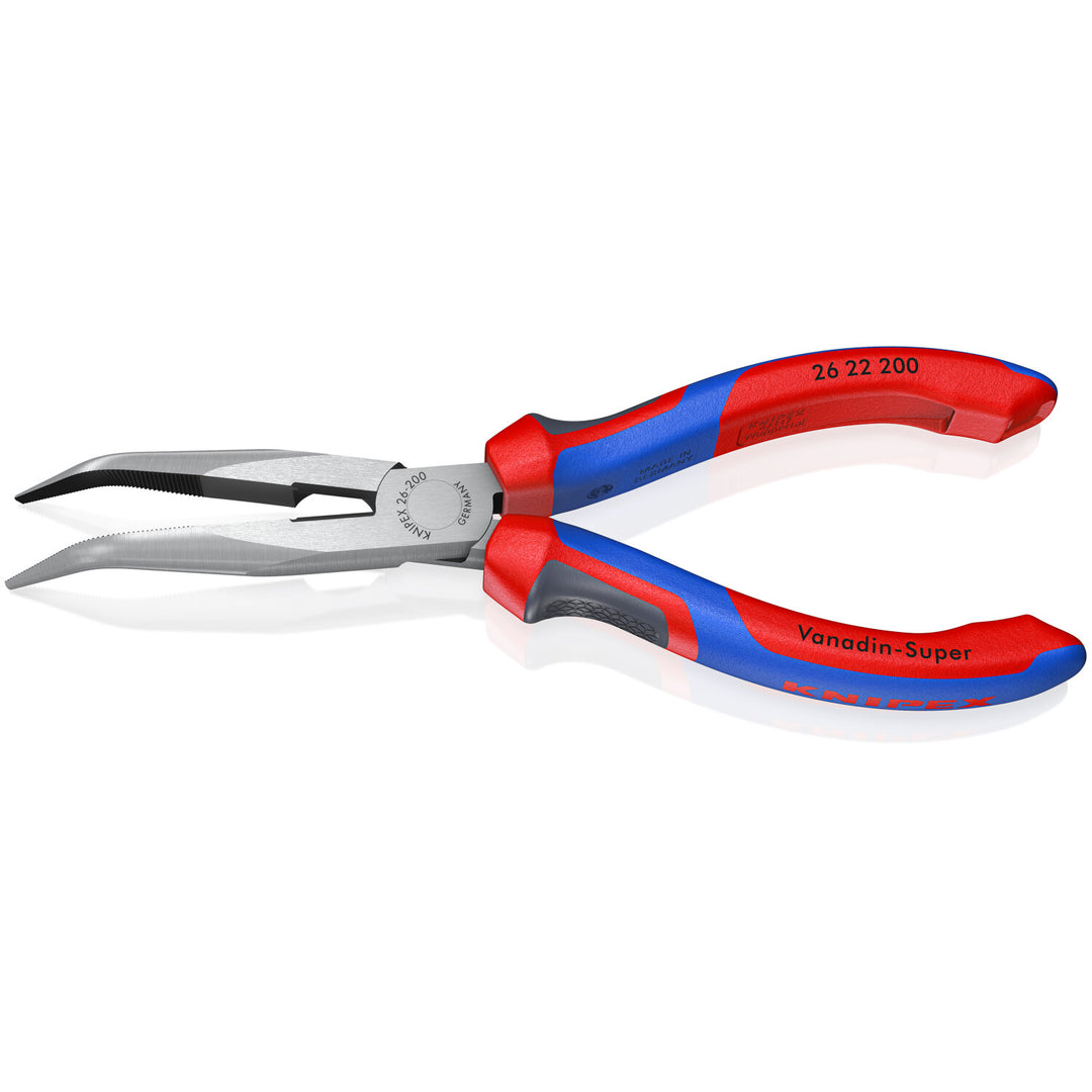 Knipex 26 22 200 KnipeXtend Long Nose 40° Angled Pliers with Cutter, 8"