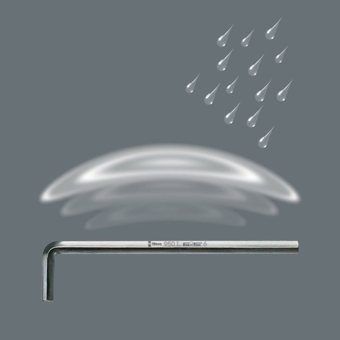 Wera 950 L-key, metric, chrome-plated, 12 x 250 mm