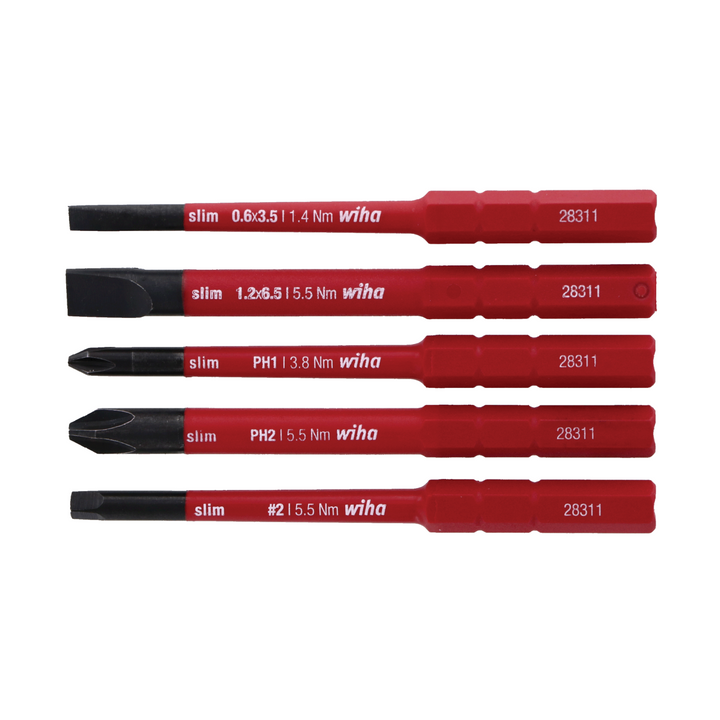 Wiha 28345 6 Piece Insulated SlimLine PocketMax® Multi-Driver