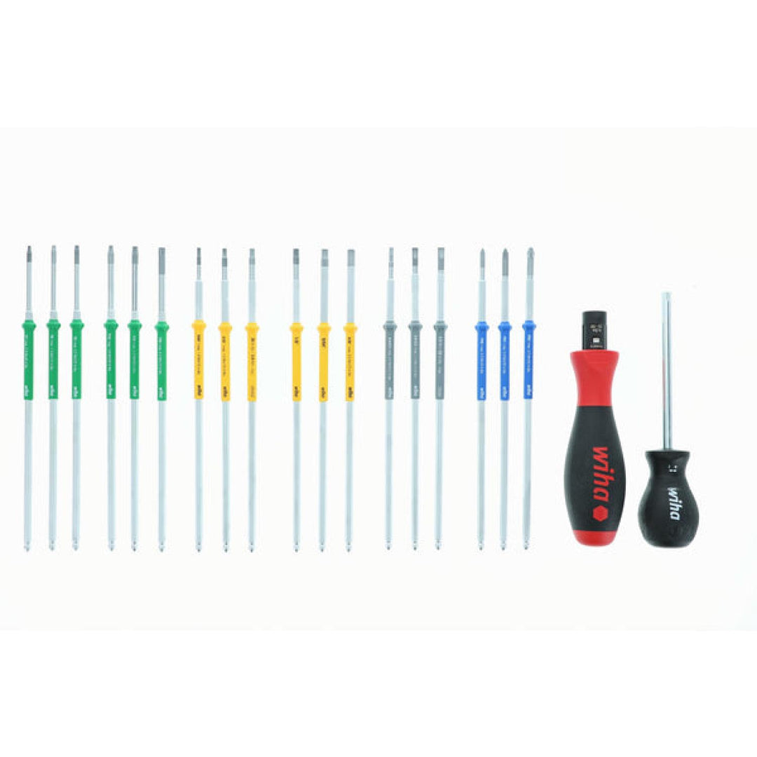 Wiha Tools 28600 TorqueControl 10 - 50 Inch/lbs Slotted/Phillips/TORX®/Hex Blade Set, 20 Pc.