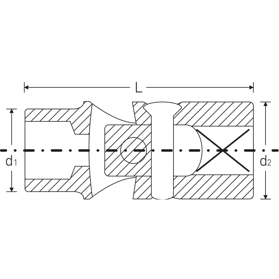 Stahlwille 02070010 47TX  Uniflex External TORX® Socket, E10 3/8"Drive