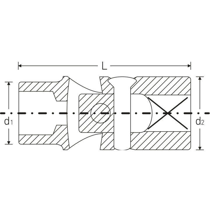 Stahlwille 02070010 47TX  Uniflex External TORX® Socket, E10 3/8"Drive