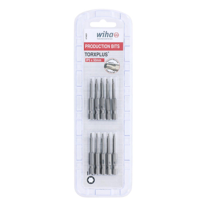 Wiha Tools 74601 TORX Plus Power Bit, IP5 x 50 mm, 10 Pk.
