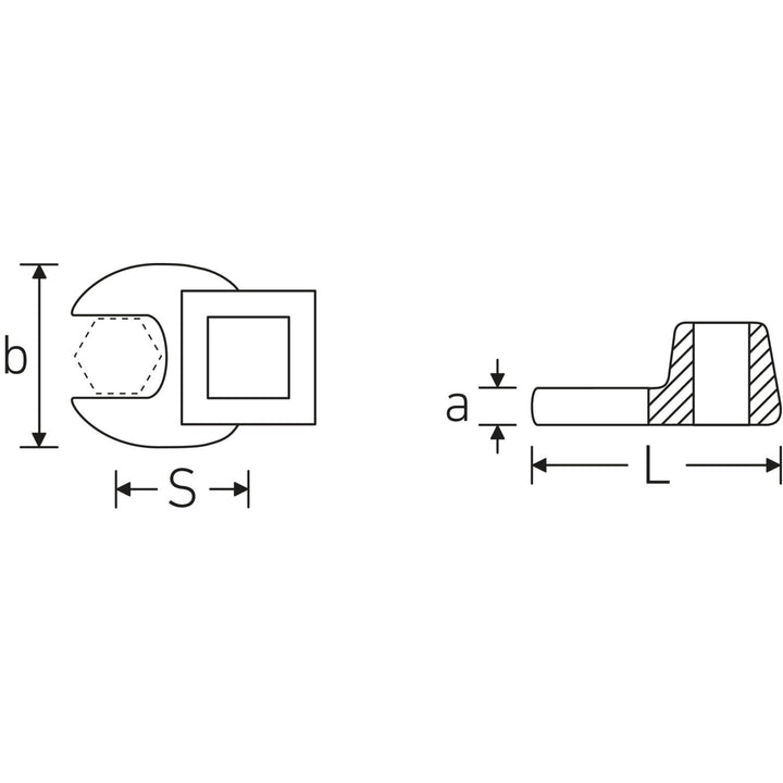Stahlwille 03500078 Crow-Foot 540A Spanner, 1/2 Inch Drive 2 3/8 Inch