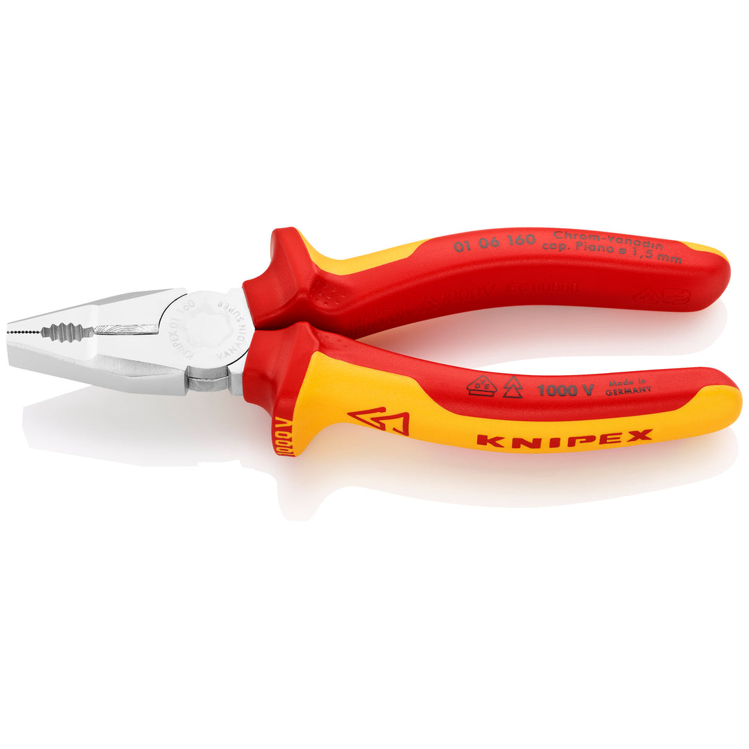 Knipex 01 06 160 6 1/4" Combination Pliers-1000V Insulated
