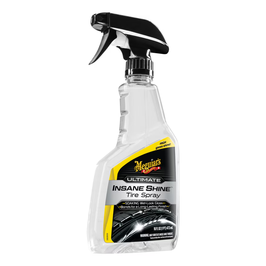 Meguiar's G250816 Ultimate Insane Shine Tire Spray - Premium Tire Dressing with a Lasting High Gloss