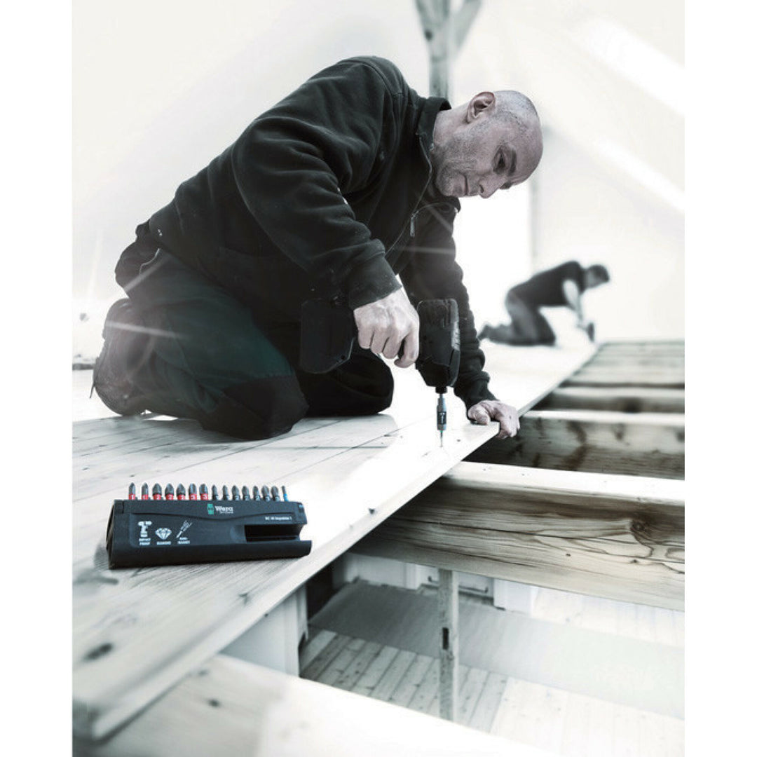 Wera 897/4 IMP R Impaktor holder with retaining ring and ring magnet, 1/4" x 75 mm