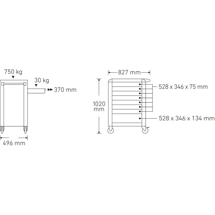 Stahlwille 81200168 Tool trolley