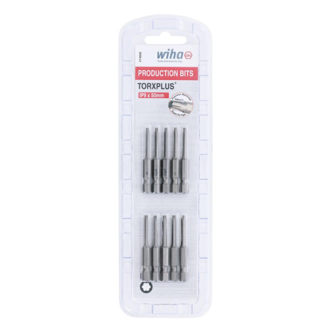 Wiha Tools 74608 TORX Plus Power Bit, IP9 x 50 mm, 10 Pk.
