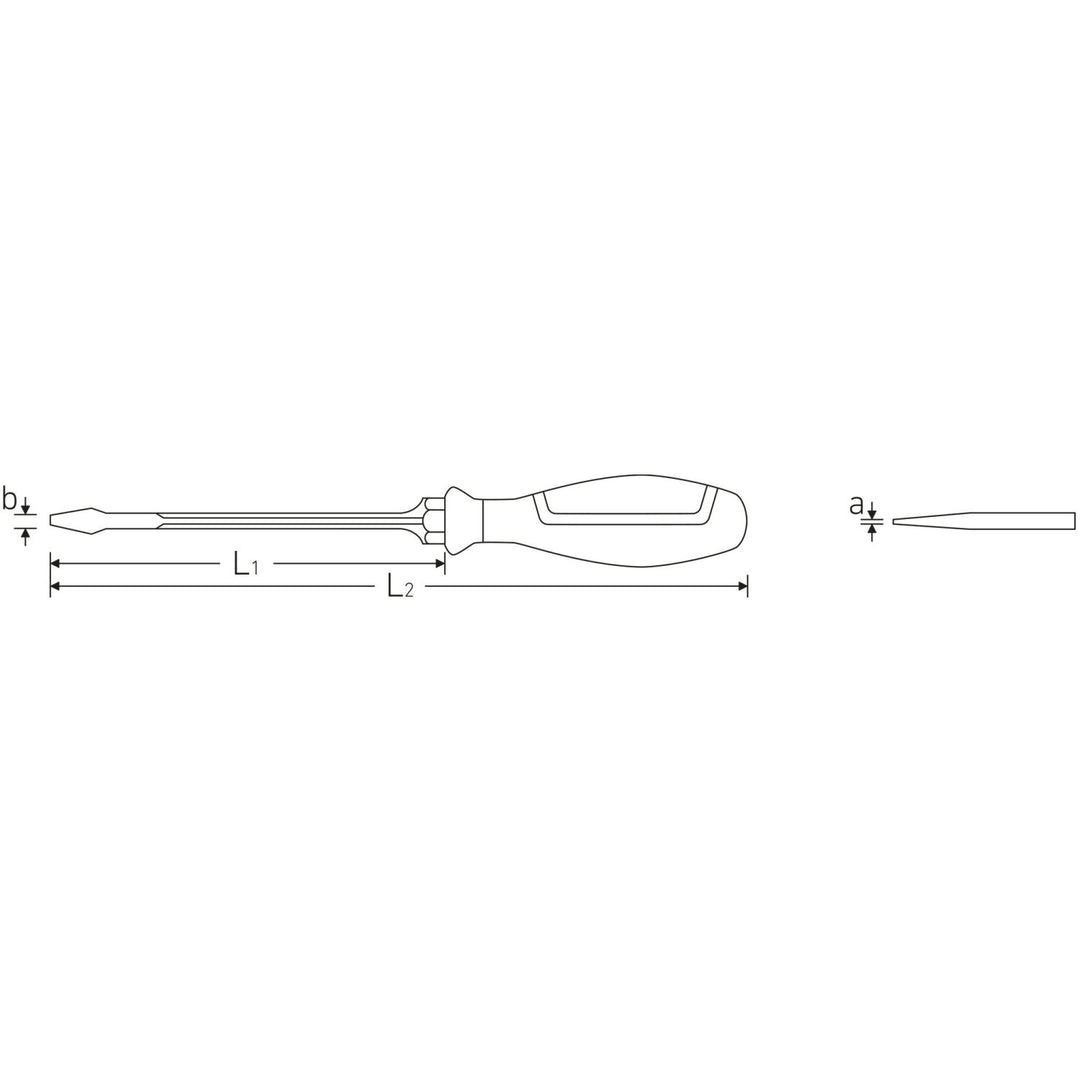 Stahlwille 46223314 Drall + Slotted  Screwdriver, Size 7 mm