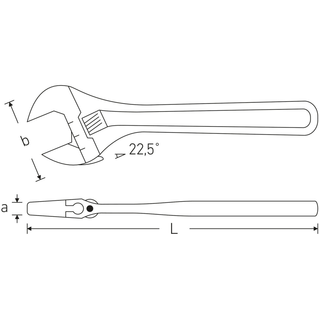 Stahlwille 40250108 4025 Single-end Spanner, Adjustable, 8"