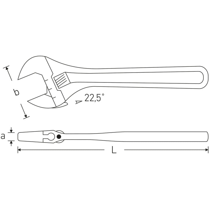 Stahlwille 40260112 4026 12 mm Adjustable Single-End Spanner