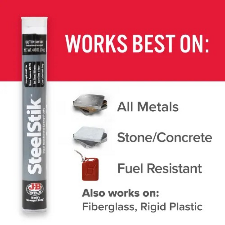 J-B Weld 8268U SteelStik Epoxy Putty, 4 oz.
