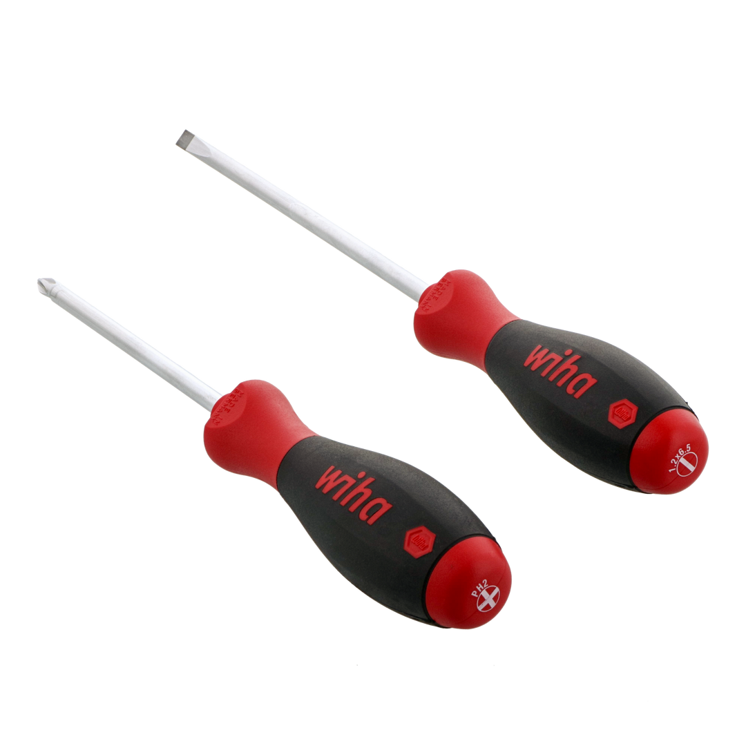 Wiha Tools 30279 SoftFinish Slotted / Phillips Screwdriver Set, 2 Pc.