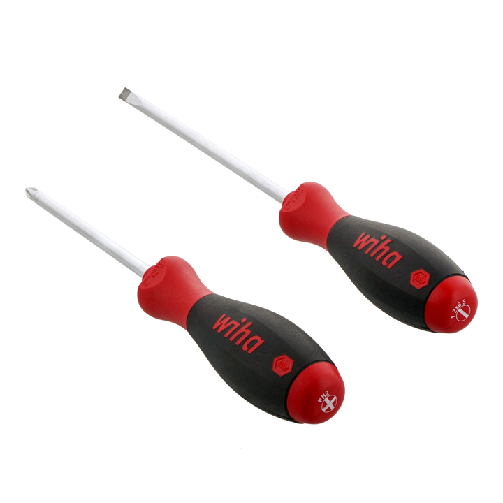Wiha Tools 30279 SoftFinish Slotted / Phillips Screwdriver Set, 2 Pc.