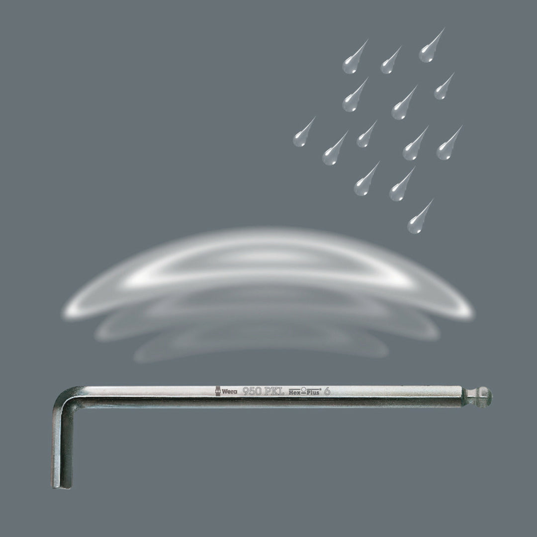 Wera 950 PKL L-key, metric, chrome-plated, 12 x 248 mm