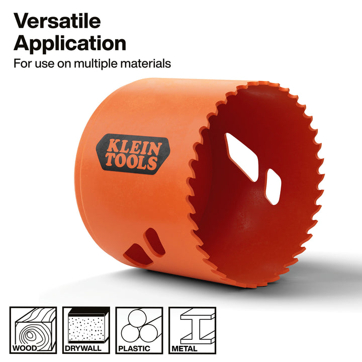 Klein Tools 31024 Bi-Metal Hole Saw, 3-Inch