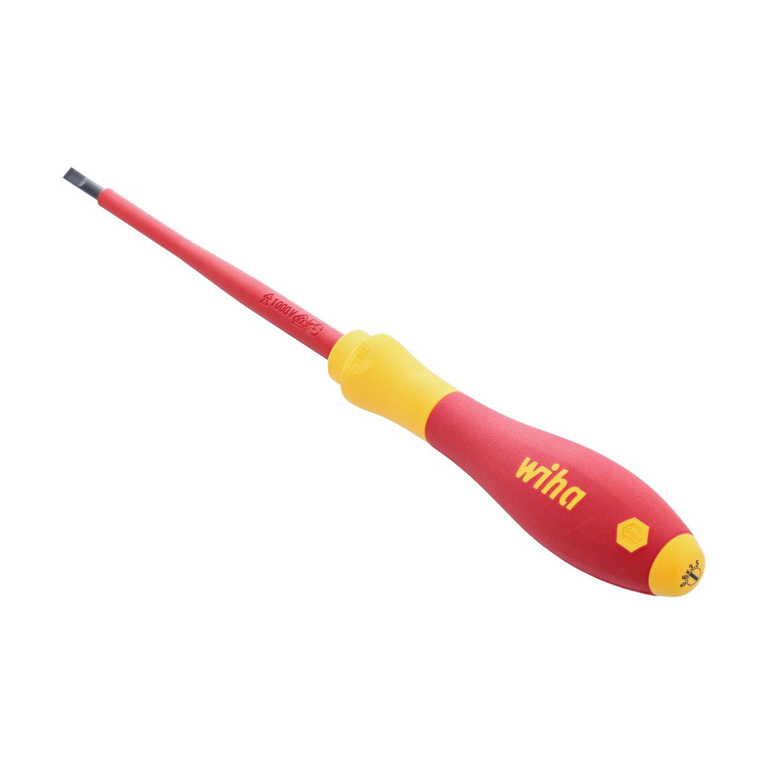 Wiha Tools 32015 Insulated Slotted Screwdriver, 3.5 mm x 100 mm