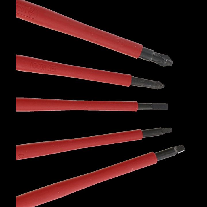 Wiha Tools 32083 Slotted Phillips and Square Insulated Screwdriver Set 5-Piece
