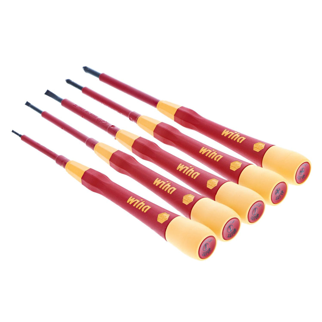 Wiha Tools 32085 Insulated PicoFinish Slotted/Phillips 5 Piece Set