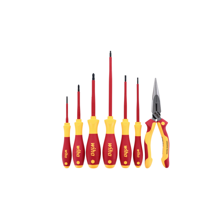 Wiha Tools 32086 Insulated Screwdrivers and Pliers Set 7-Piece