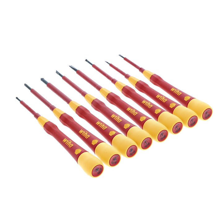 Wiha Tools 32088 Insulated PicoFinish Slotted/Phillips Screwdriver Set, 8 Pc. Set