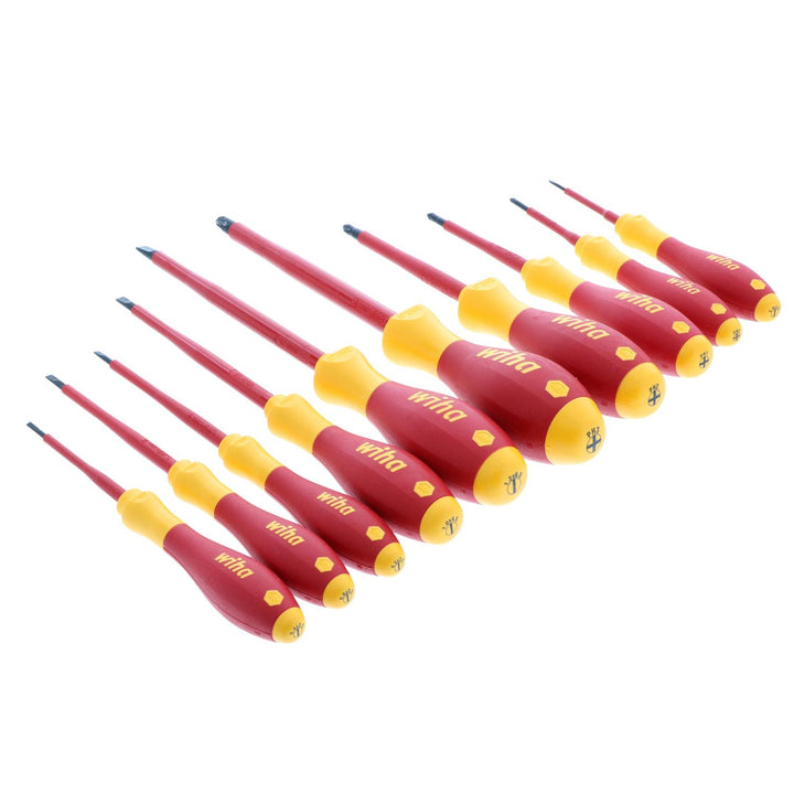 Wiha Tools 32093 Insulated Slotted and Phillips Screwdriver Set, 10 Pieces