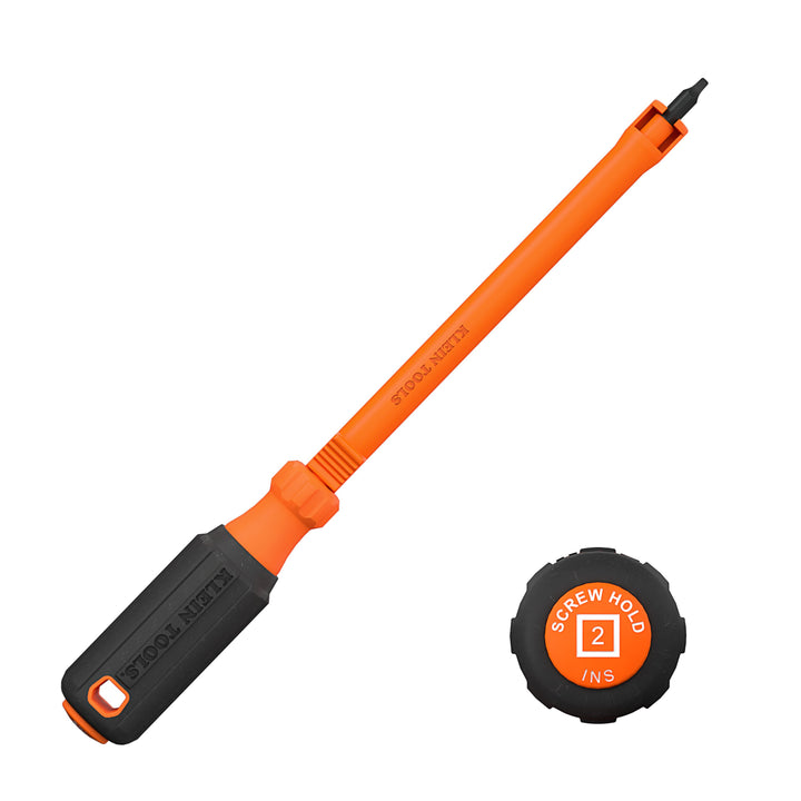 Klein Tools 32214INS #2 Square Insulated Hooded Screw Holding Screwdriver