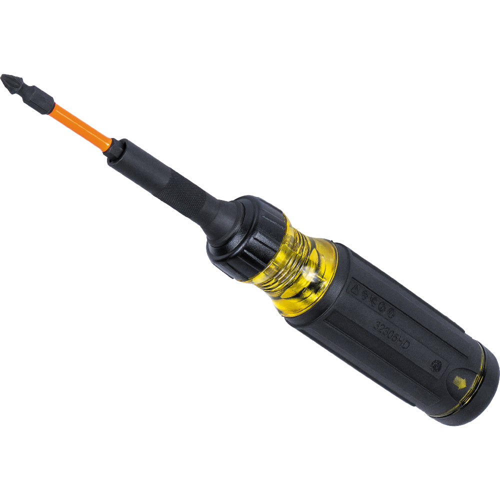 Klein Tools 32315HD 15-in-1 Ratcheting Impact-Rated Multi-Bit Torsion Zone Screwdriver