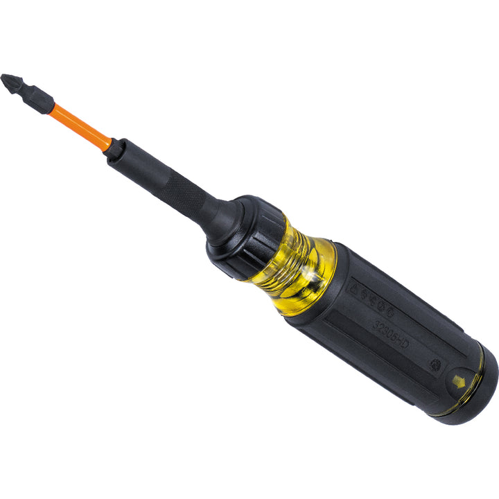 Klein Tools 32315HD 15-in-1 Ratcheting Impact-Rated Multi-Bit Torsion Zone Screwdriver