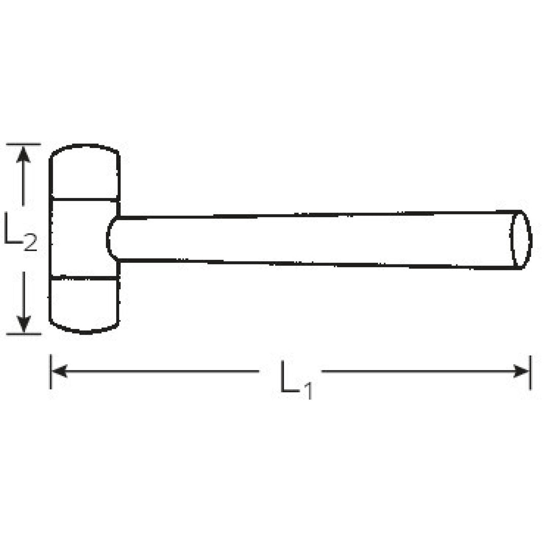 Stahlwille 70140001 10940 Rubber composition hammer- 55 mm