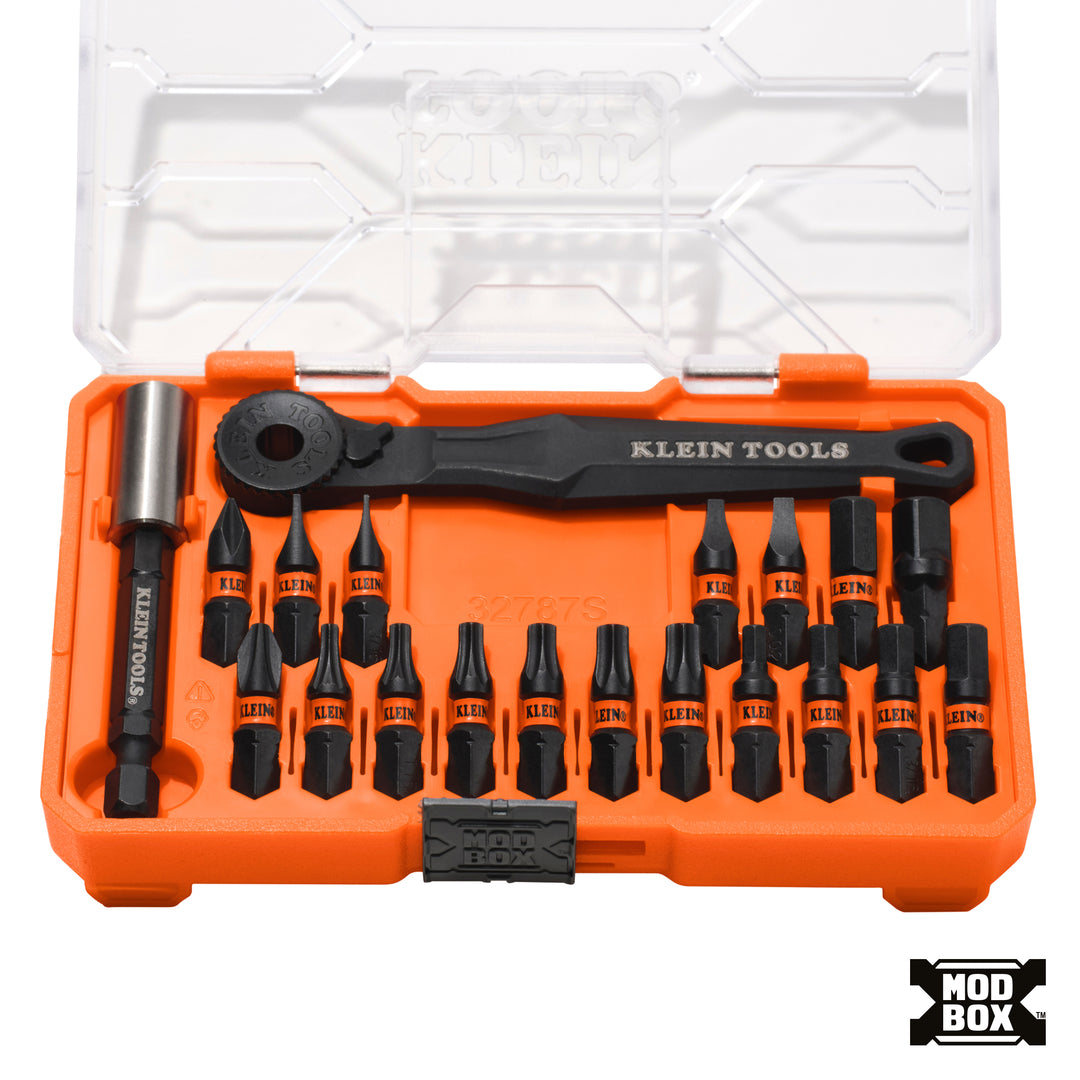 Klein Tools 32787S Proflex Micro Ratchet Impact Bit Set, 20 Pc.