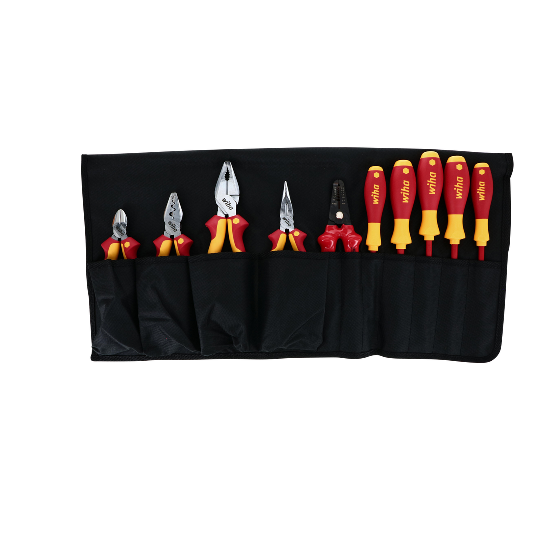 Wiha Tools 32867 Insulated Pliers / Slotted / Phillips / Square Screwdriver Set, 10 Pc.