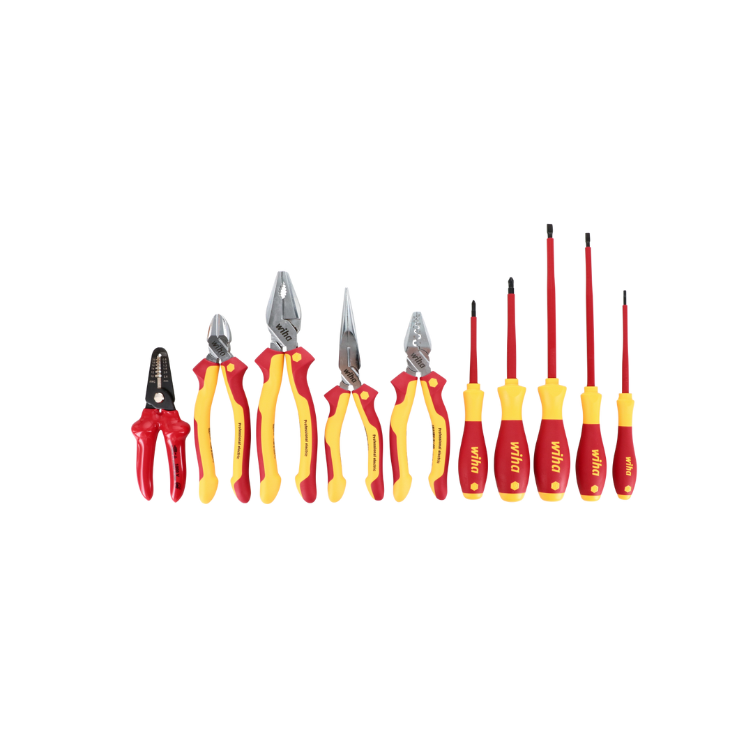 Wiha Tools 32868 Insulated Pliers / Slotted / Phillips Screwdriver Set, 10 Pc.